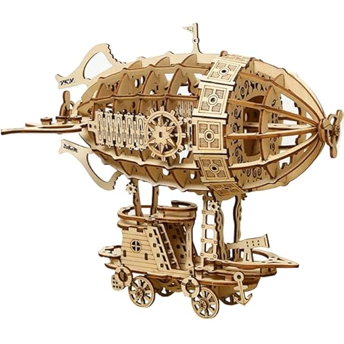 3D WOODEN MODEL KITS FOR ADULT,MECHANICAL MODEL ASSEMBLY PUZZLE,WOODEN PUZZLE，IDEAL CHRISTMAS AND NEW YEAR GIFTS - GORGEOUS HOME DECOR（AIRSHIP） - Image 1